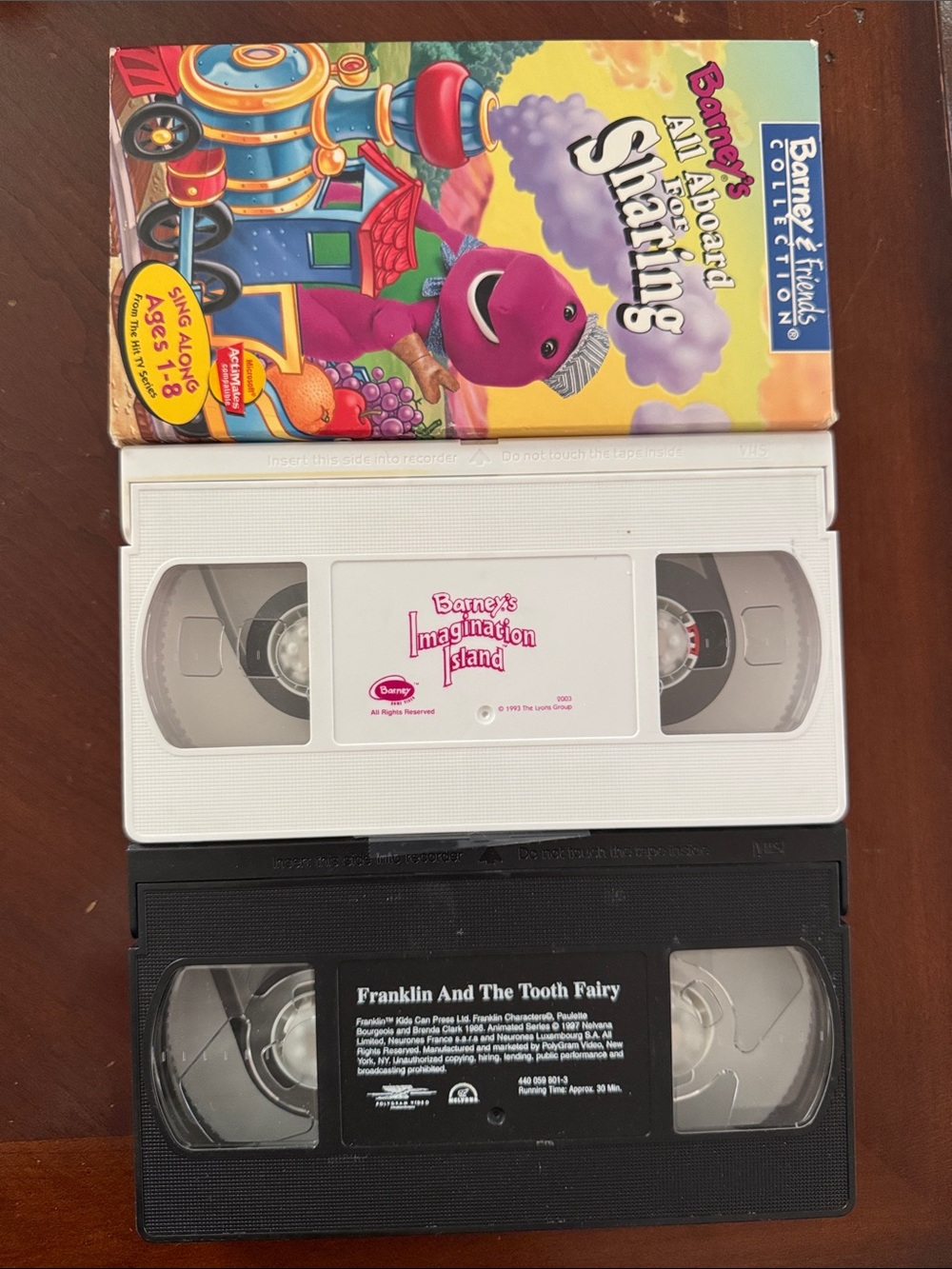 Vintage Barney & Friends plus Franklin VHS tapes